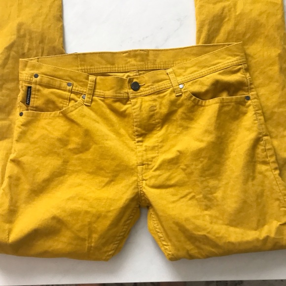 Men’s DIESEL 55DSL Pyrons Slim Skinny mustard colour corduroy pants. Size 33. - Picture 7 of 16